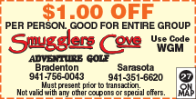 Discount Coupon for Smugglers Cove Adventure Golf- Bradenton